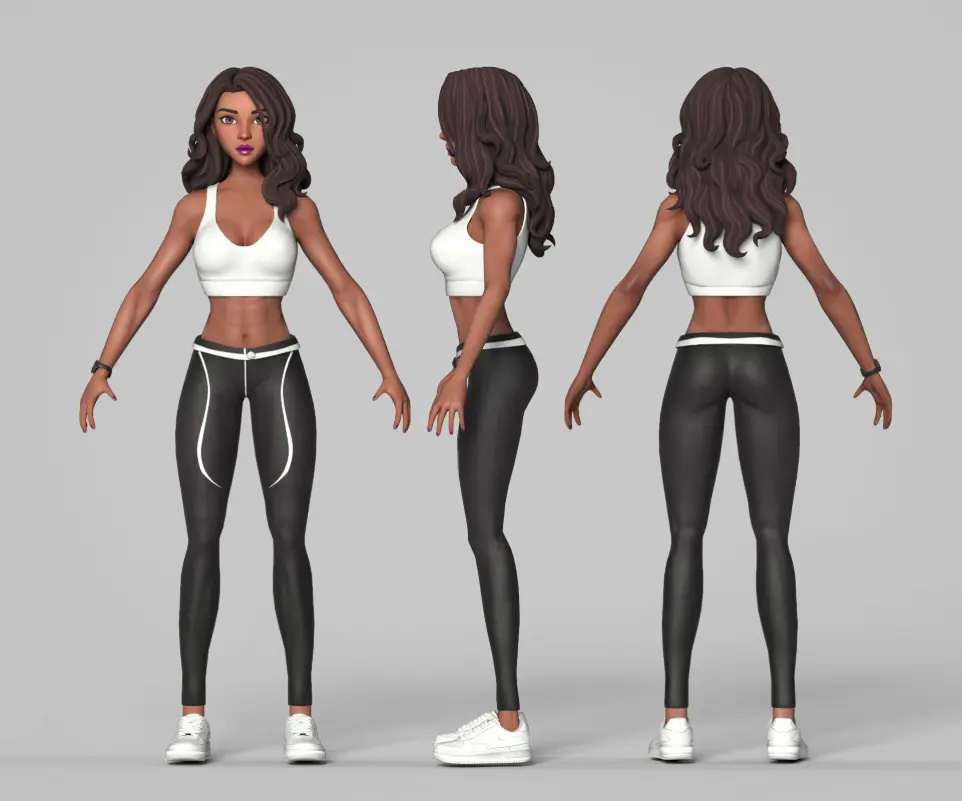stylized character
